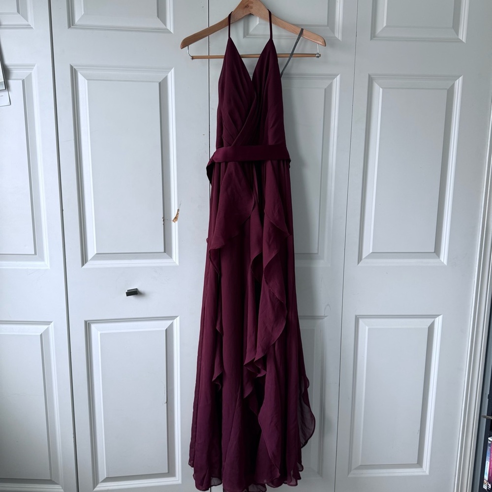 Vera Wang Burgundy Maxi Dress
